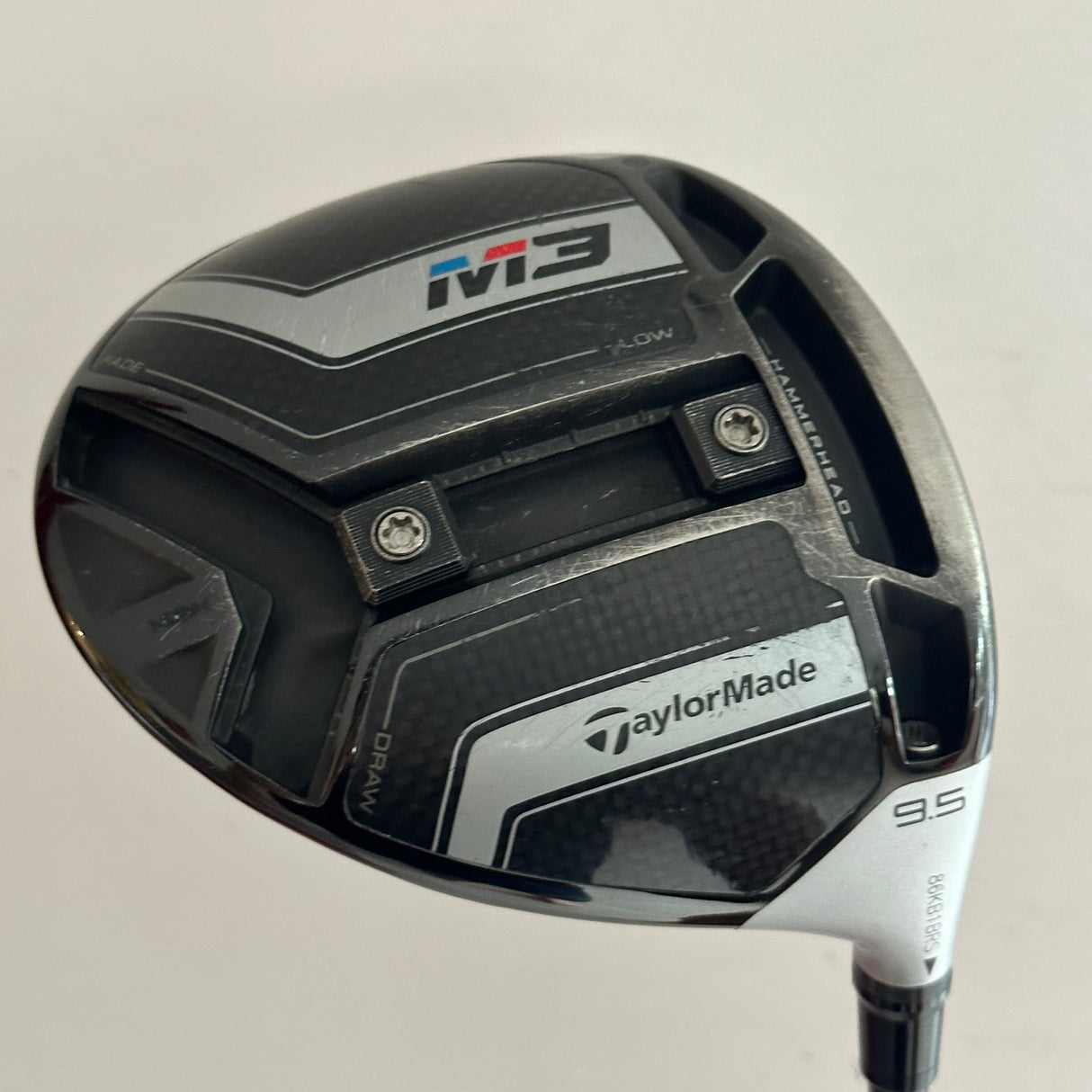 TaylorMade M3 9.5* Driver Stiff Flex Headcover Included