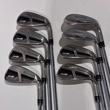 TaylorMade M6 Iron Set 5-P+A+S Stiff Flex – Back (full set)