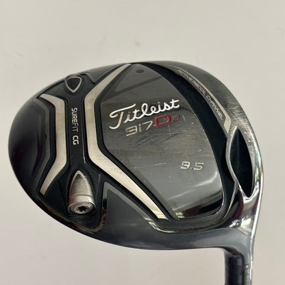 Titleist 917 D2 9.5* Driver Stiff Flex Headcover Included